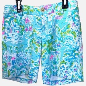 Lilly Pulitzer Multicolor Print Shorts Size 00 Tropical Resort Wear Summer